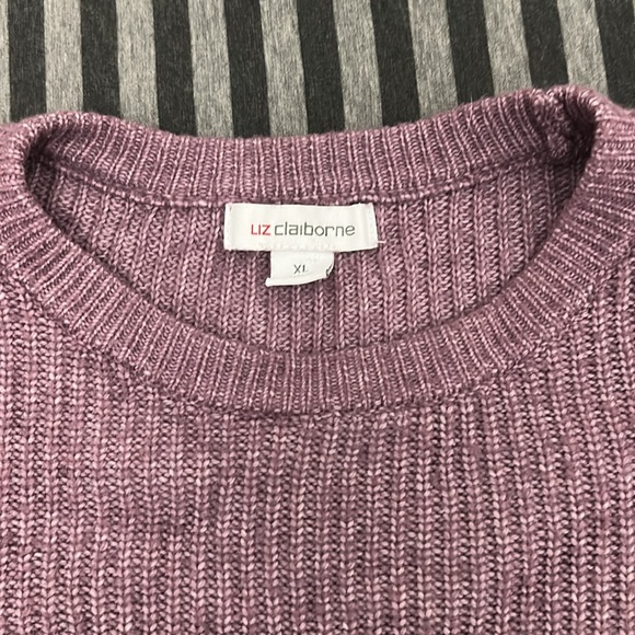 Liz Claiborne | Women’s Pink Knit Crew Neck Sweater | Size X-Large - Picture 2 of 5